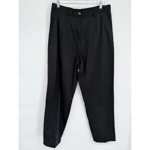 Vintage L.L. Bean Flannel‎ Lined Pants Woman’s 14 Black Winter Outdoor Classic
